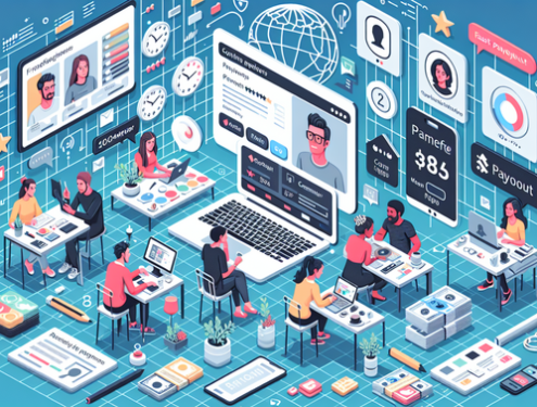 Freelancerlar, komisyon grafiği, ödeme ve güven ikonlarıyla platform karşılaştırması.